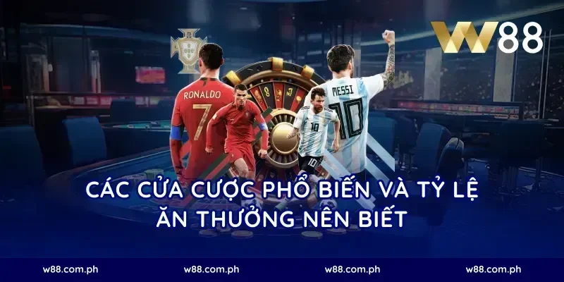 Các cửa cược phổ biến và tỷ lệ ăn thưởng nên biết