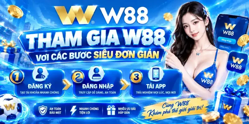 Minh họa đăng ký, đăng nhập và sử dụng ứng dụng W88 trên nhiều thiết bị